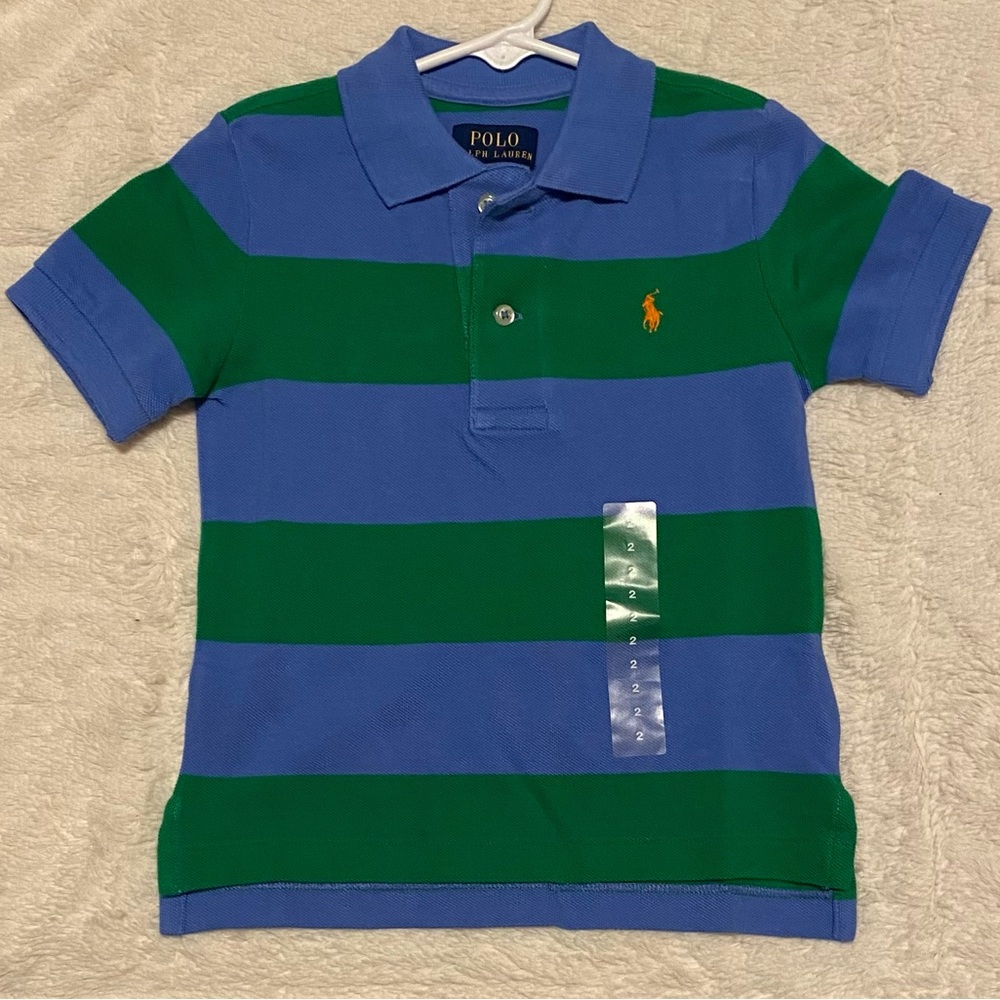Polo by Ralph Lauren Kids Striped Polo Shirt - Blue and Green